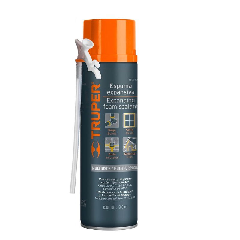 TRUPER - ESPUMA EXPANSIVA PARA RELLENO TRUPER BOOM 500 ml, Truper