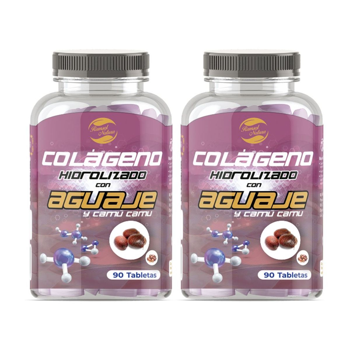 RAMSOL NATURA - Colageno con Aguaje y Camu Camu Atomizado Pack 2 Frascos Ramsol Natura