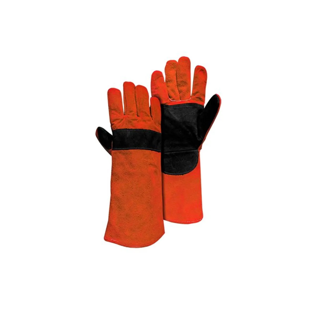 STEEL PRO - GUANTE DE CUERO SOLDADOR NARANJO NEGRO REFORZADO  STEELPRO STANDAR