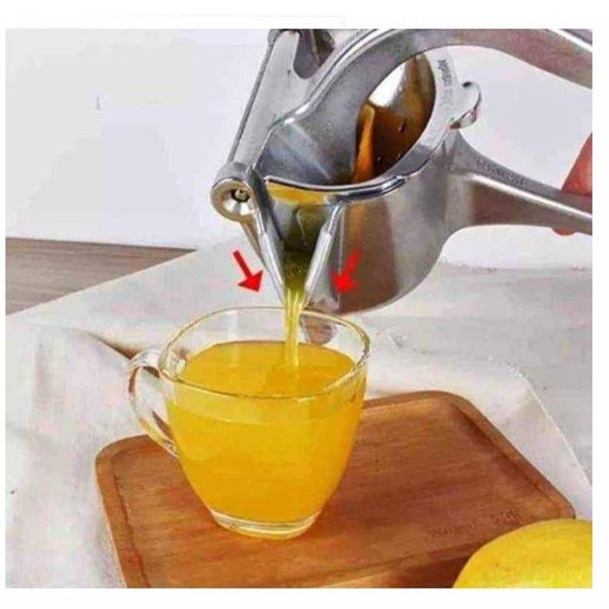 GENERICO - Exprimidor de Naranja Y Otros Cítricos Manual de Acero Inoxidable