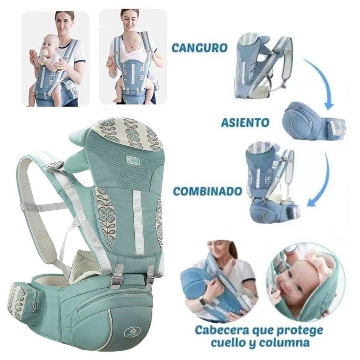 GENERICO - Canguro Ergonomico  Unica Mia verde