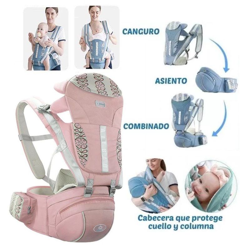 GENERICO - Canguro Ergonomico  Unica Mia Rosado