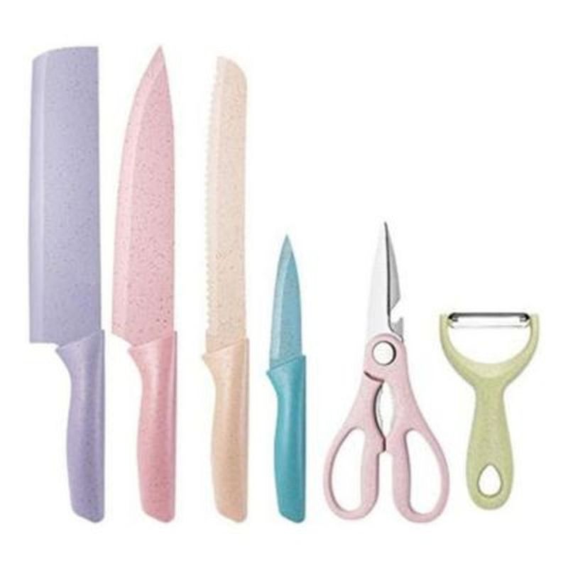 GENERICO - Set de juego de cuchillos para cocina 6 piezas