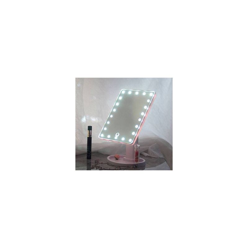 GENERICO - Espejo led táctil luz para maquillaje 21 luces led - rosado
