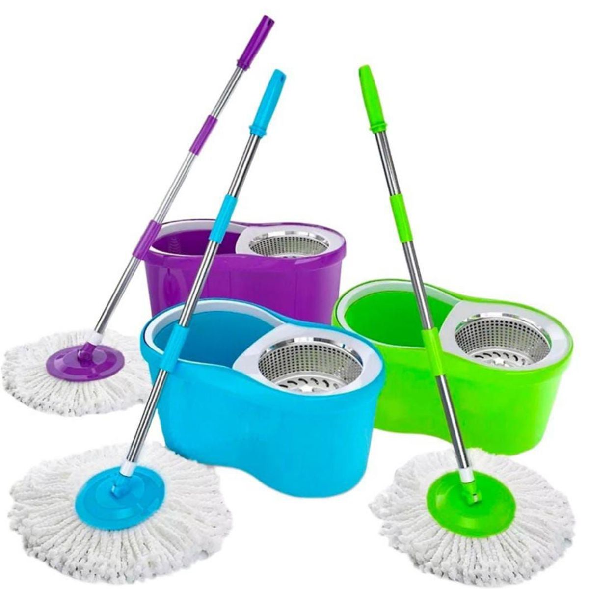 GENERICO - Trapeador Giratorio Centrifuga + 2 mopas