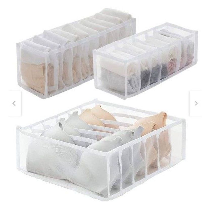 GENERICO - Set de Organizadores de Ropa Interior blanco