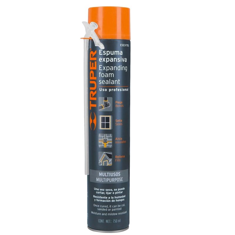 TRUPER - Espuma expansiva PARA RELLENO TRUPER BOOM 750 ml, Truper