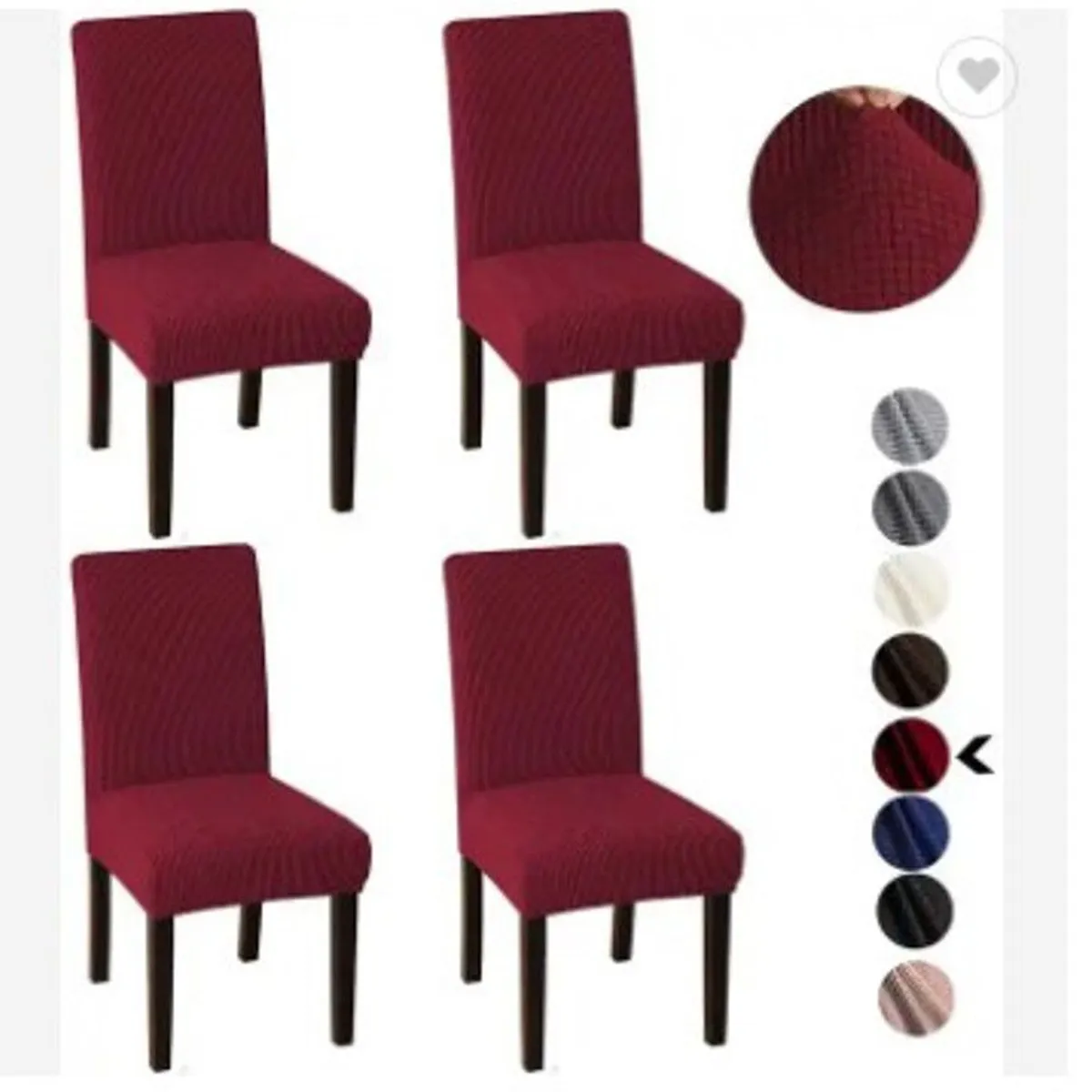 GENERICO - Funda De Silla De Comedor  Ajustable Elástica-6PCS