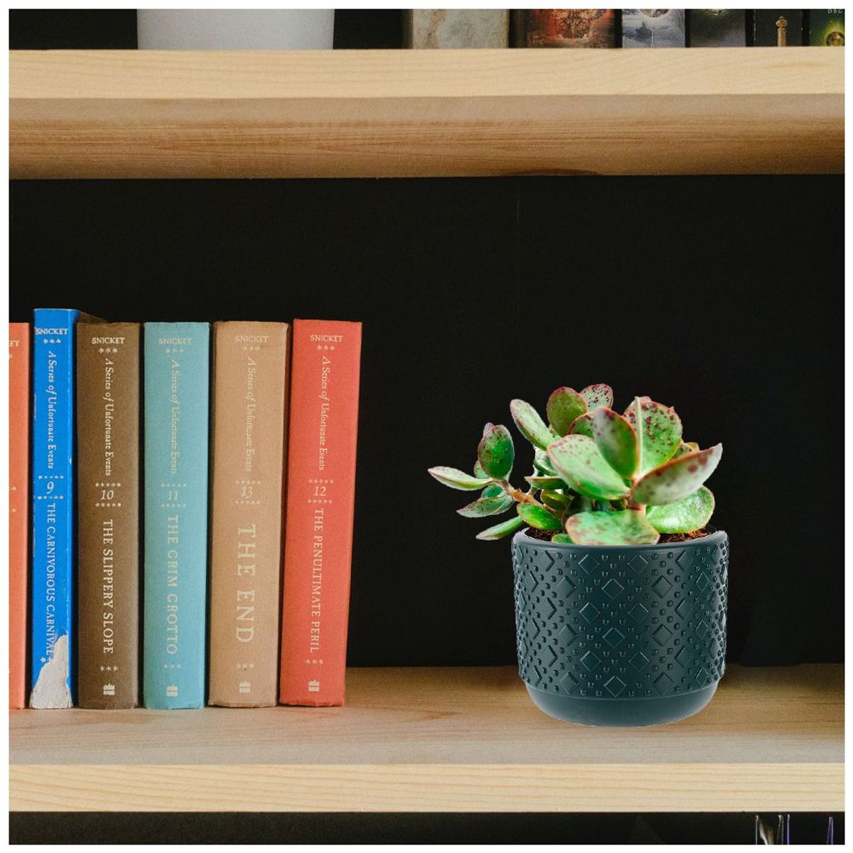 SASHIJA - Maceta Decorativa Macetero Circular L53 Verde