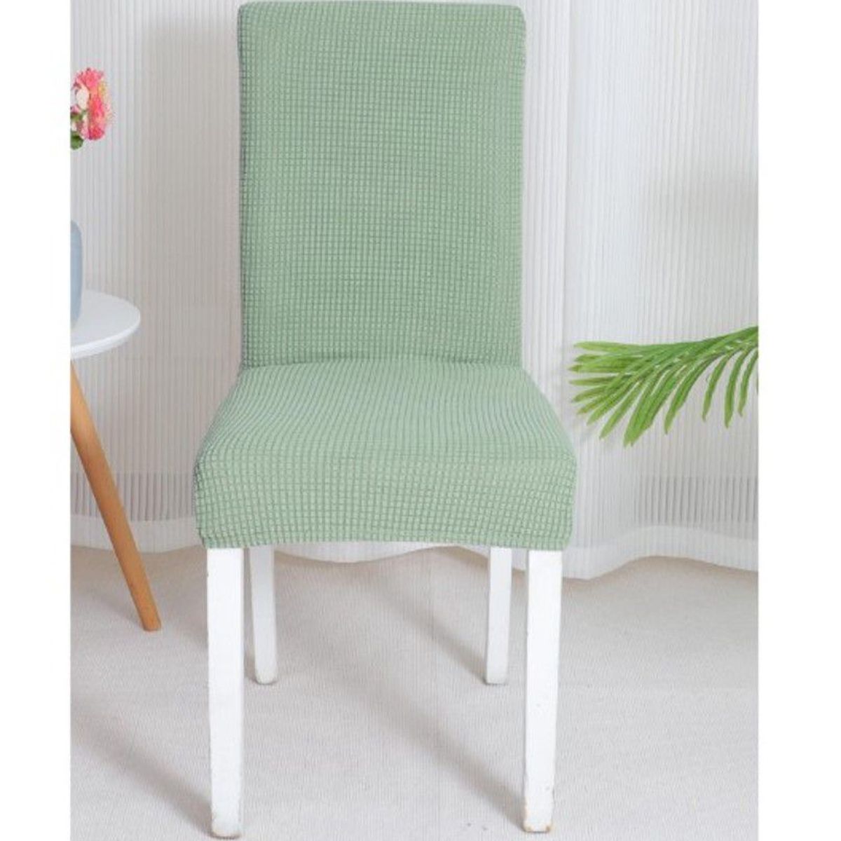 GENERICO - Funda De Silla De Comedor Ajustable Elástica-6PCS VERDE OLIVA