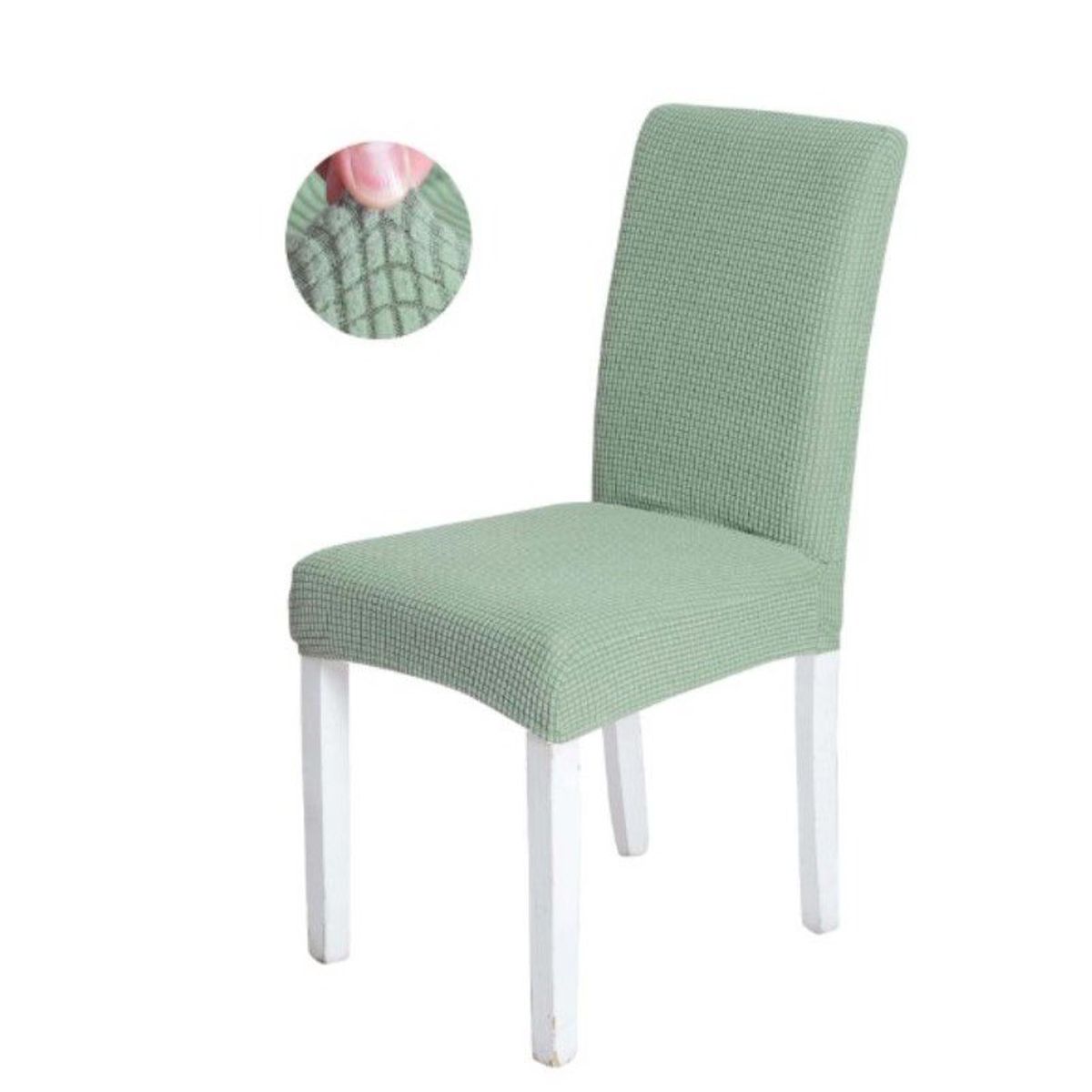 GENERICO - Funda De Silla De Comedor Ajustable Elástica-6PCS VERDE OLIVA