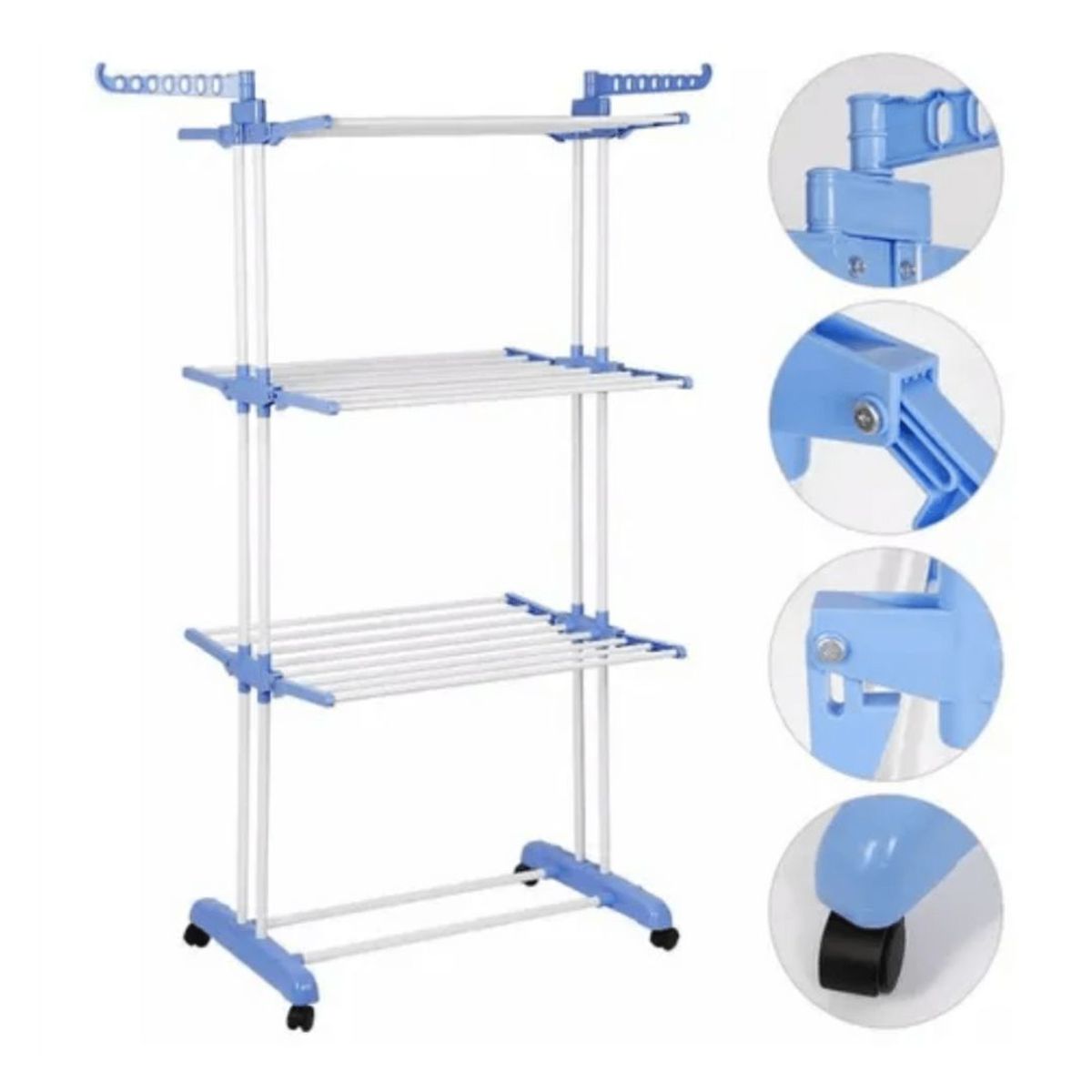 OEM - Tendedero de Ropa Plegable 3 Niveles Multifuncional