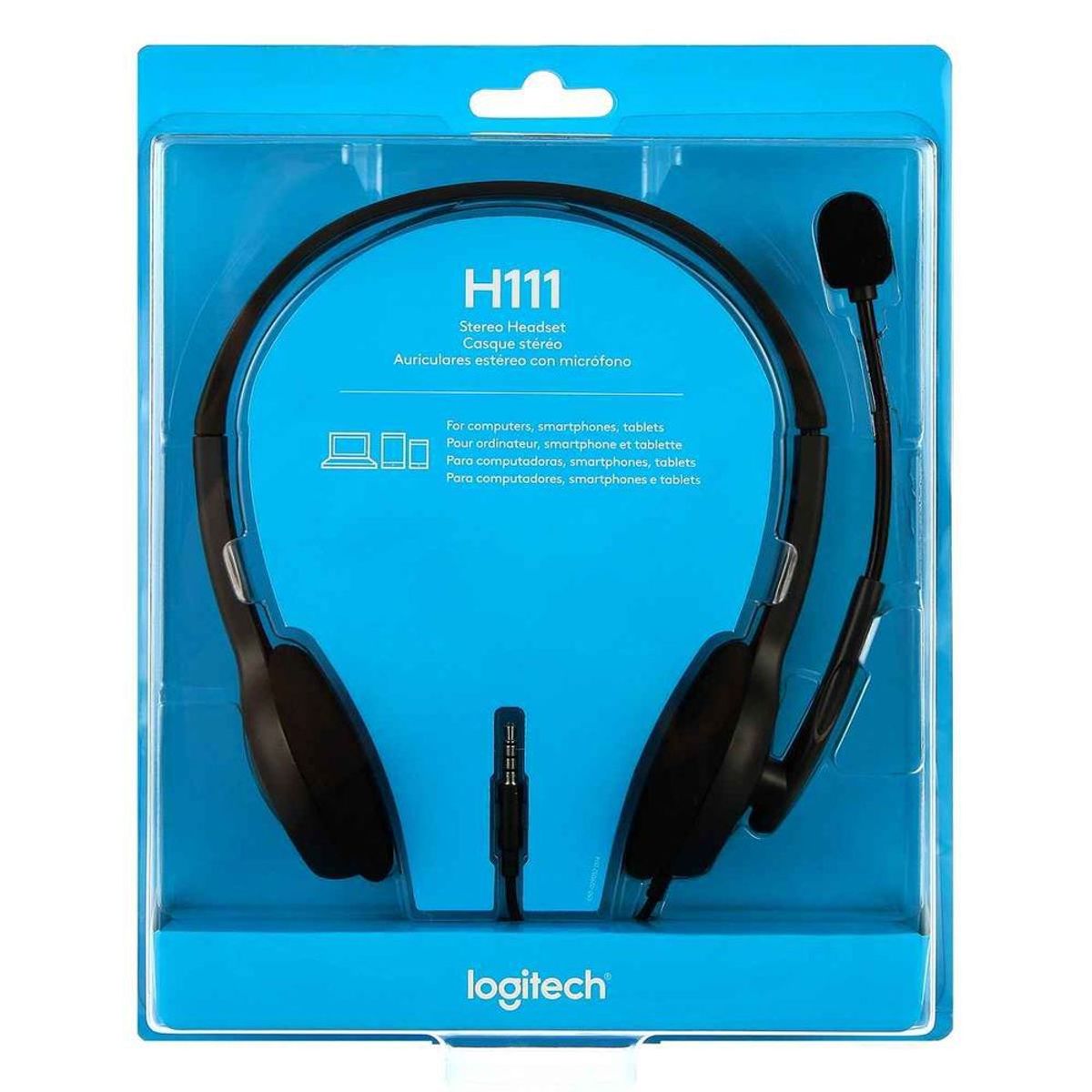 LOGITECH - AUDIFONO CON MICROFONO TIPO DIADEMA LOGITECH H111 JACK 3.5