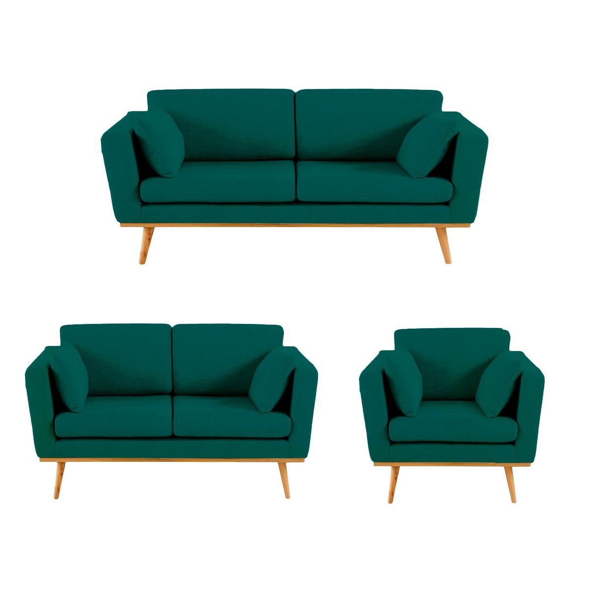 GENERICO - Juego de Sala Sprinfield 3-2-1 Color Verde Militar