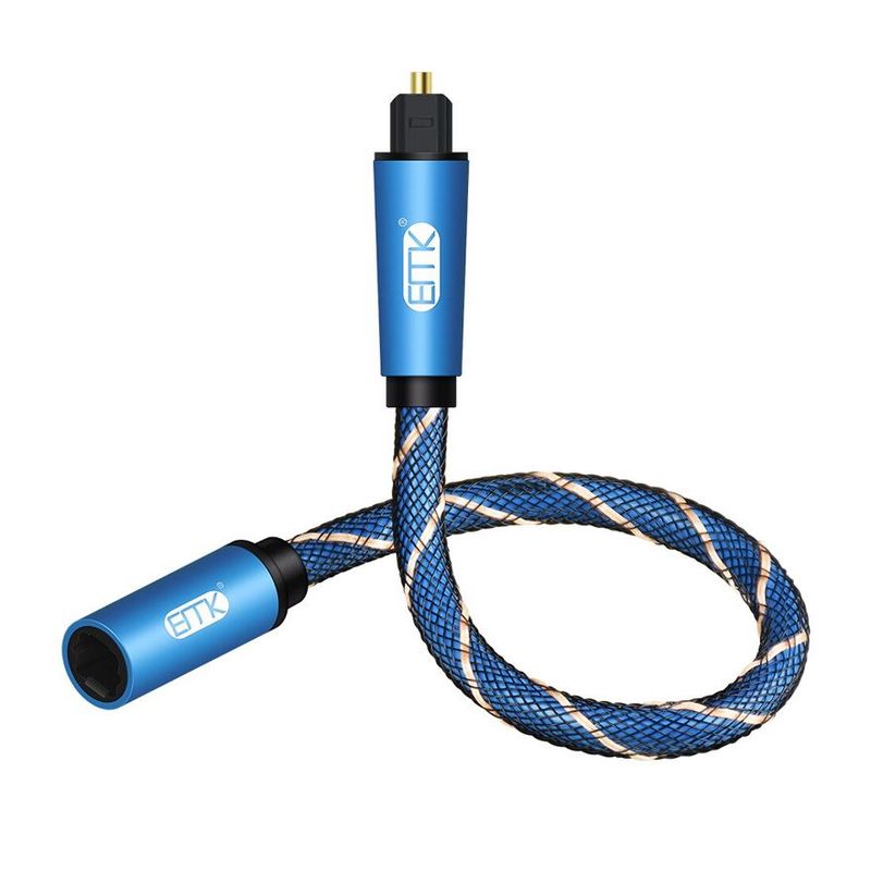 GENERICO - Cable Extension Optico Toslink Macho - Hembra Audio Digital