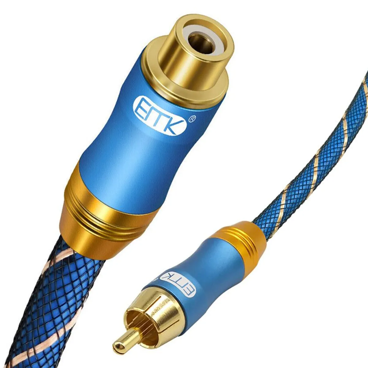 GENERICO - Emk Premium Cable Extension Coaxial Rca Tv Dvd Durable 05m