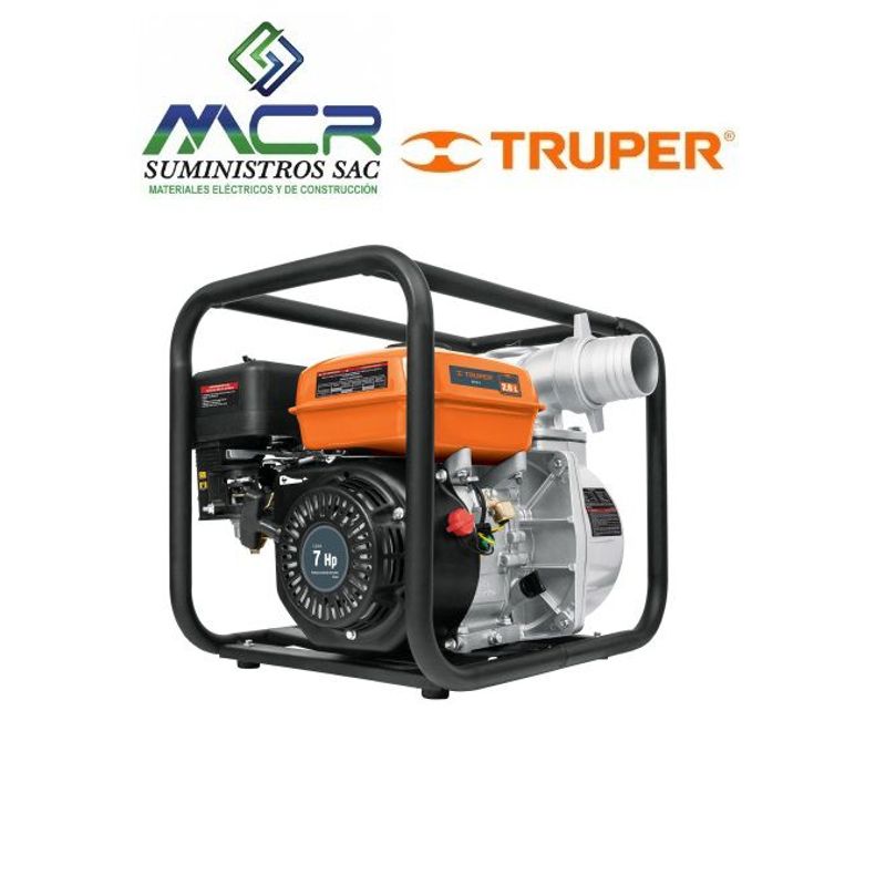 TRUPER - Motobomba autocebante 2" x 2" a gasolina 7 HP TRUPER