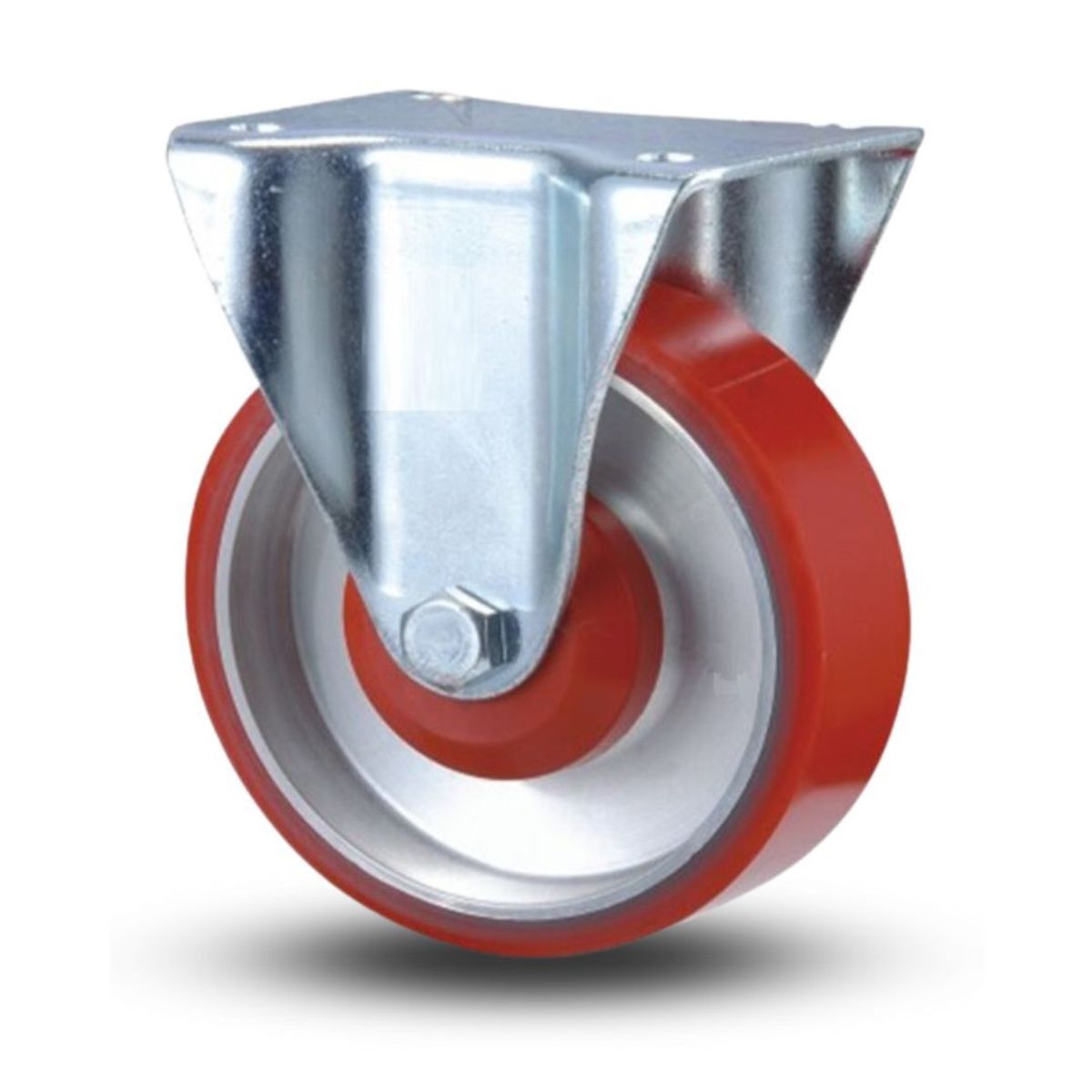 SERRATURE - GARRUCHA FIJA ROJA 100MM CARGA 250 KG