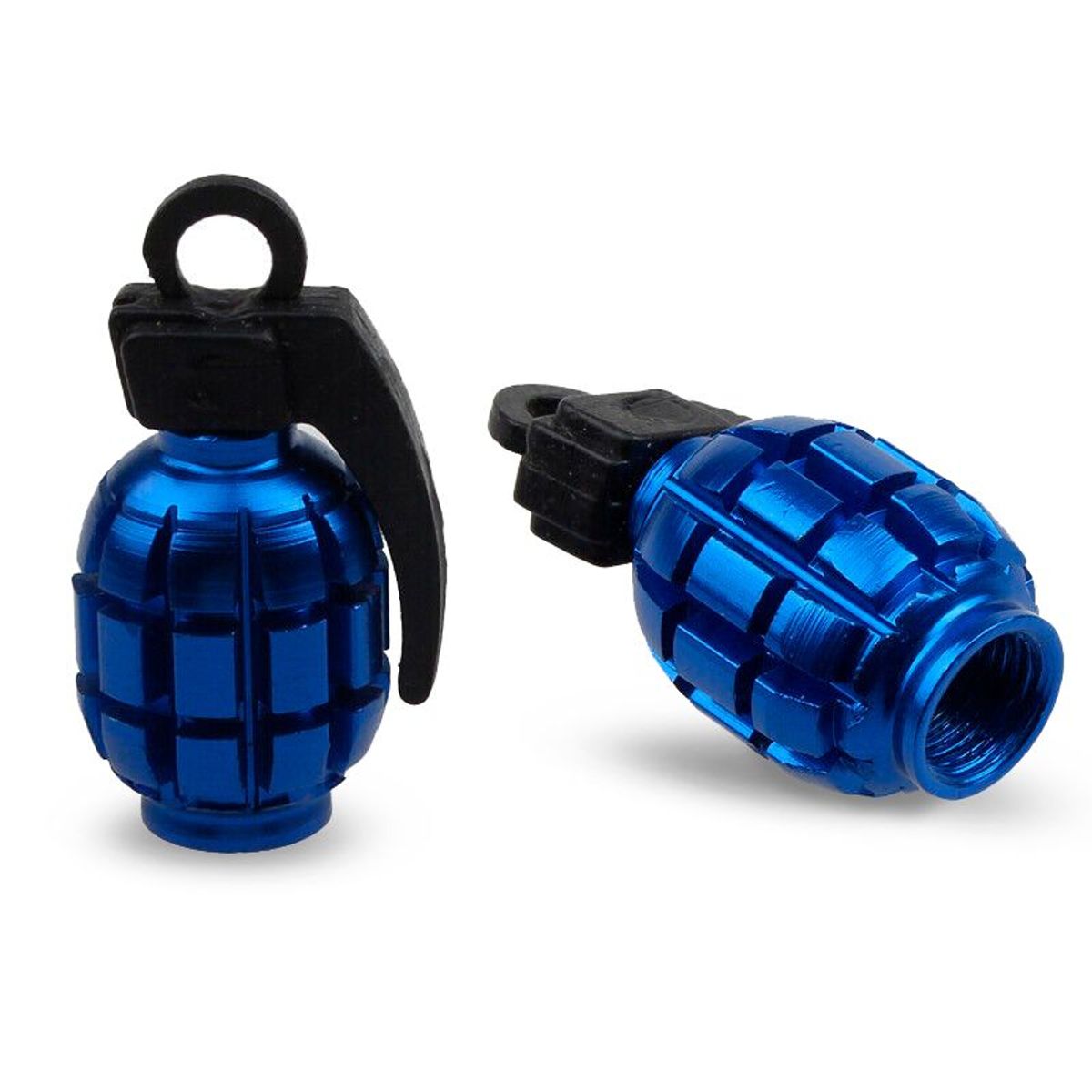 OREGON - Juego Tapa Metalizada Granada Azul x 4 Pitón de Llanta