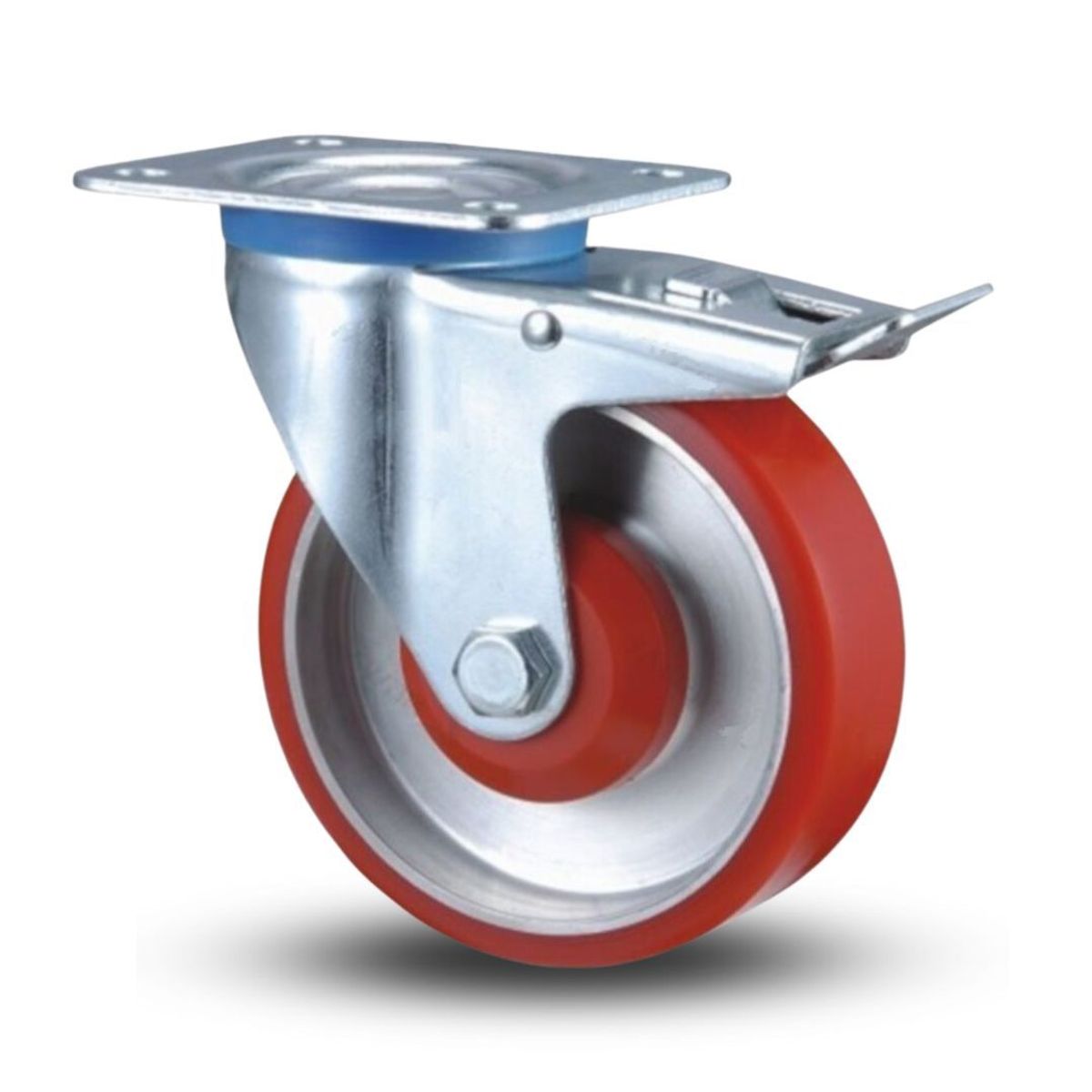 SERRATURE - GARRUCHA FRENO ROJA 100MM CARGA 250 KG