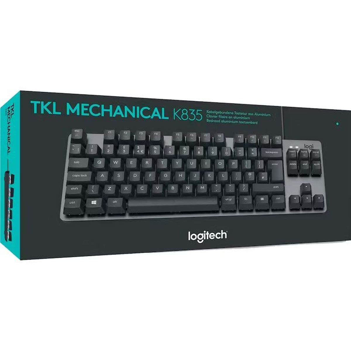 LOGITECH - Teclado Mecanico Logitech K835 Gamer TKL Mechanical Español
