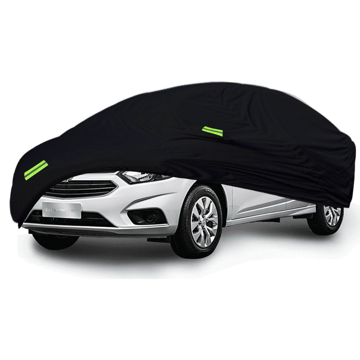 TECGO - PROTECTOR CUBIERTA COBERTOR TIPO CHEVROLET ONIX SEDAN Negro