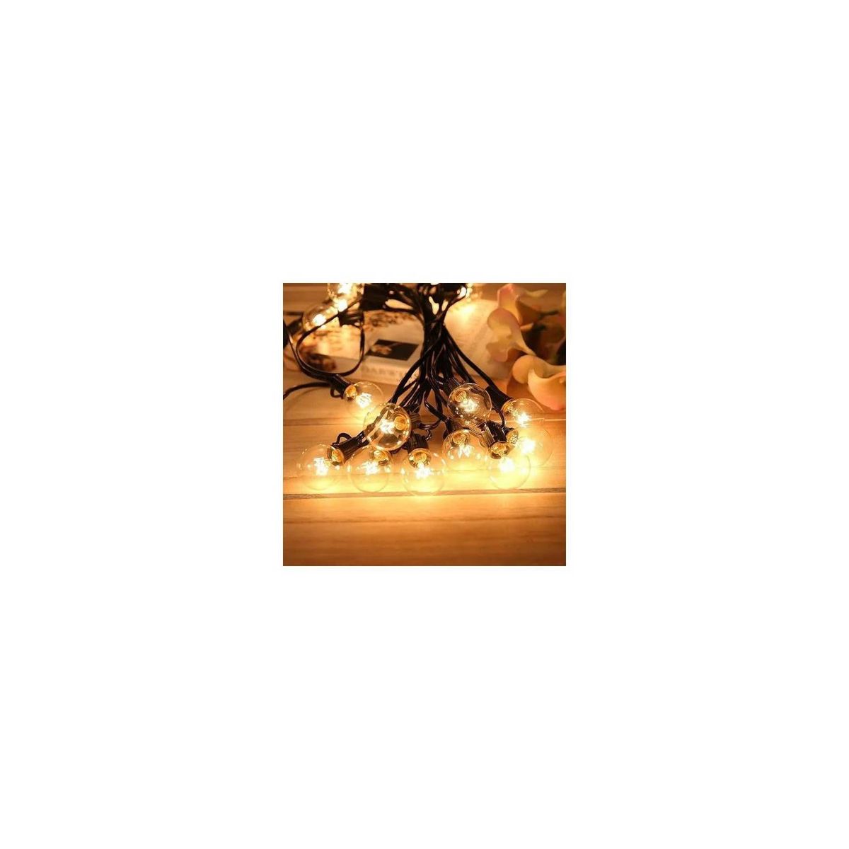 GENERICO - Guirnalda luces para patio guirnalda 25 bombillas 7.5 metros