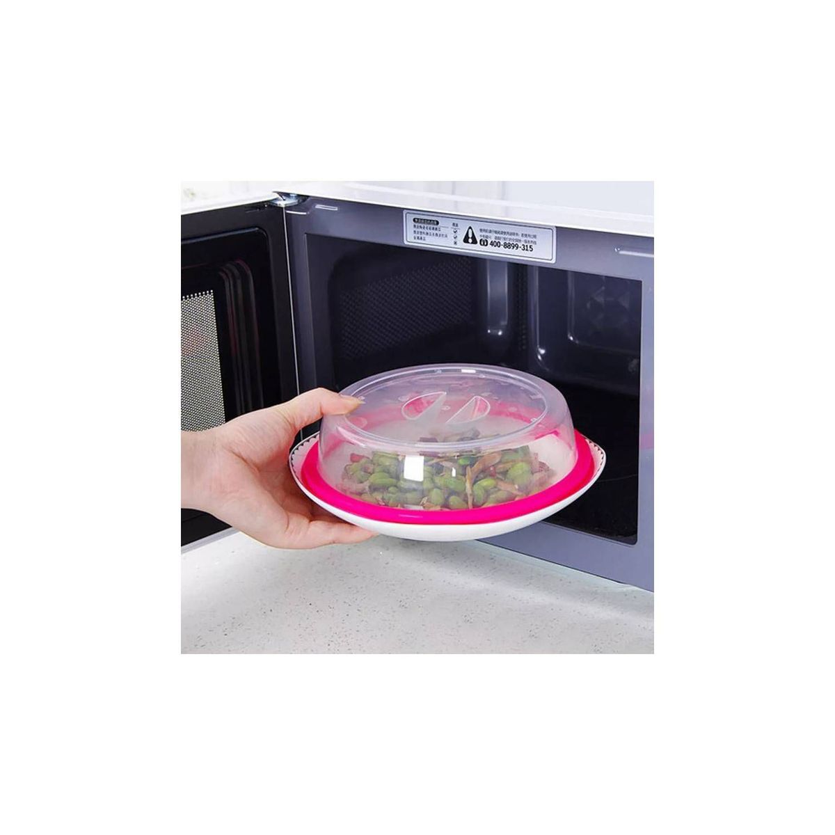 GENERICO - Tapas cobertor de platos para microondas refrigerador protege alimento