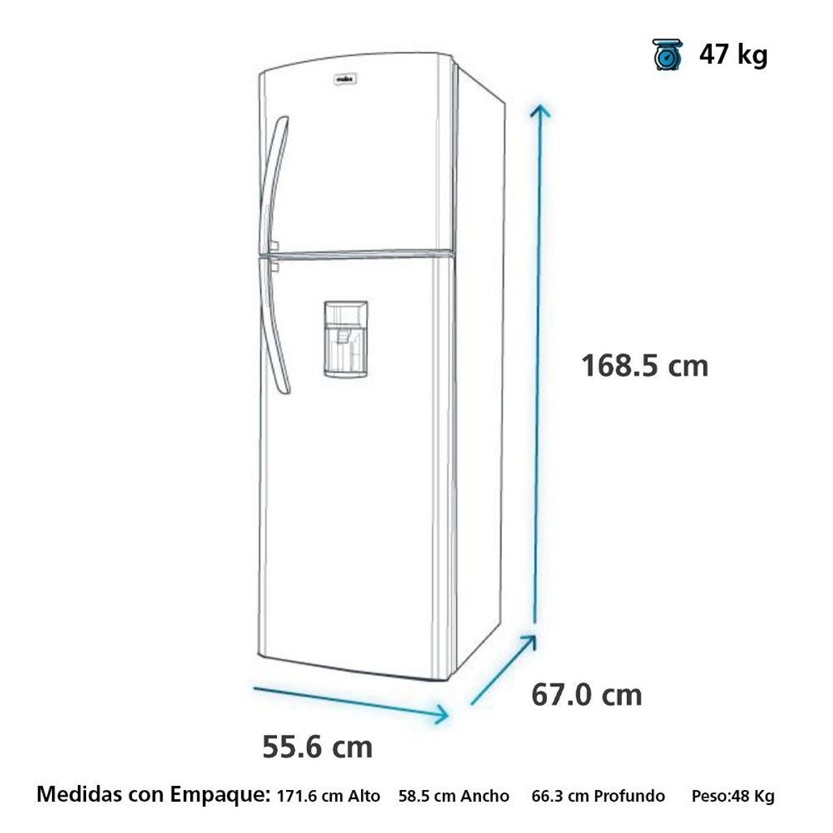 MABE - Refrigeradora Mabe 405L RMP420FLPG1 Grafito