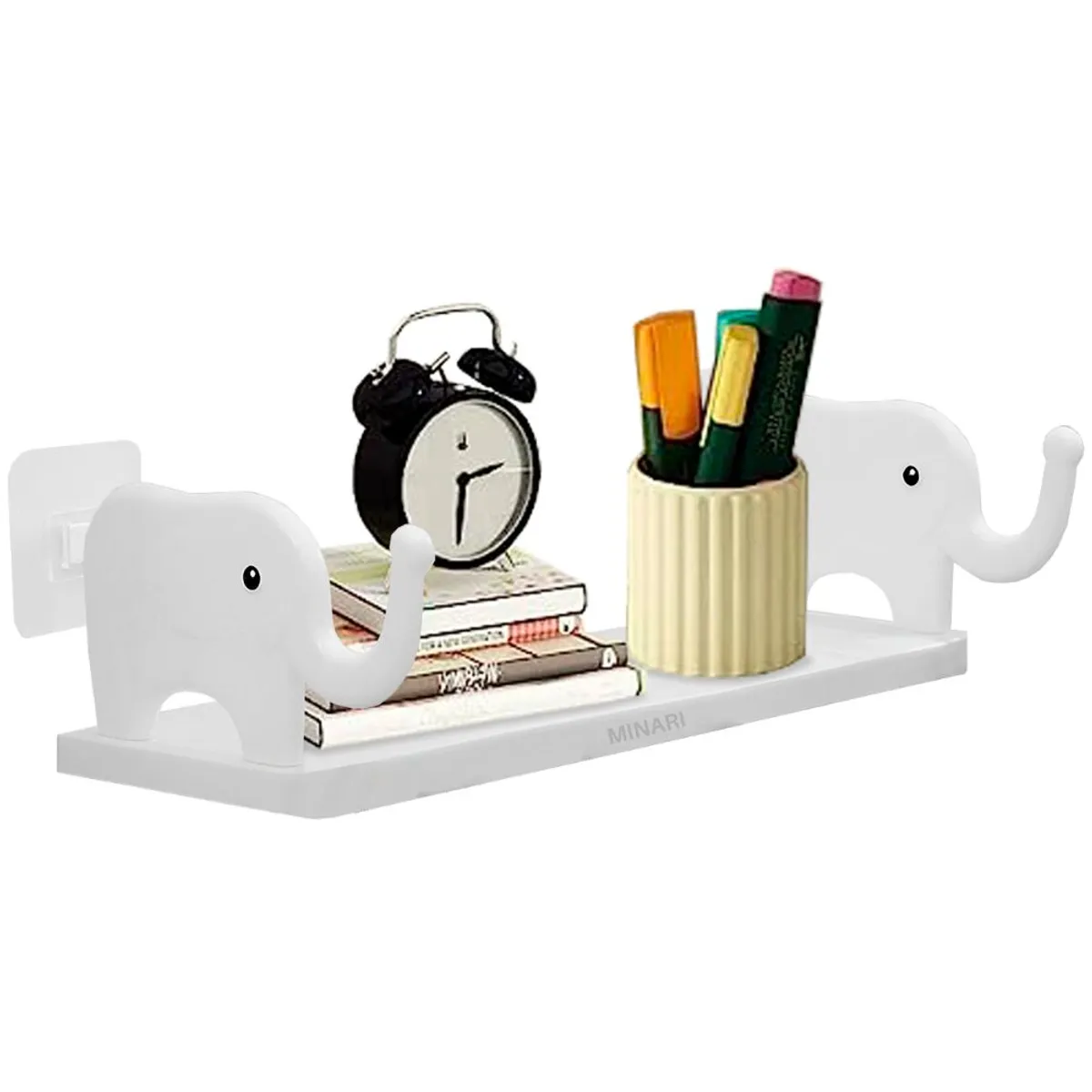 MINARI - Repisa Soporte Estante Flotante de Pared Diseño Elefante BL 491F