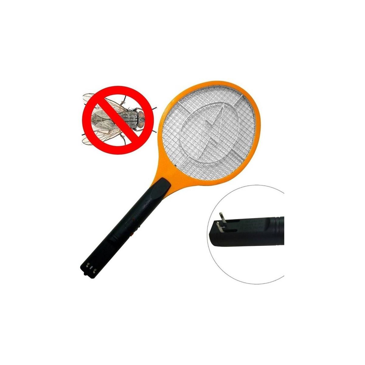 GENERICO - Raqueta electrica mata zancudos moscas mosquitos