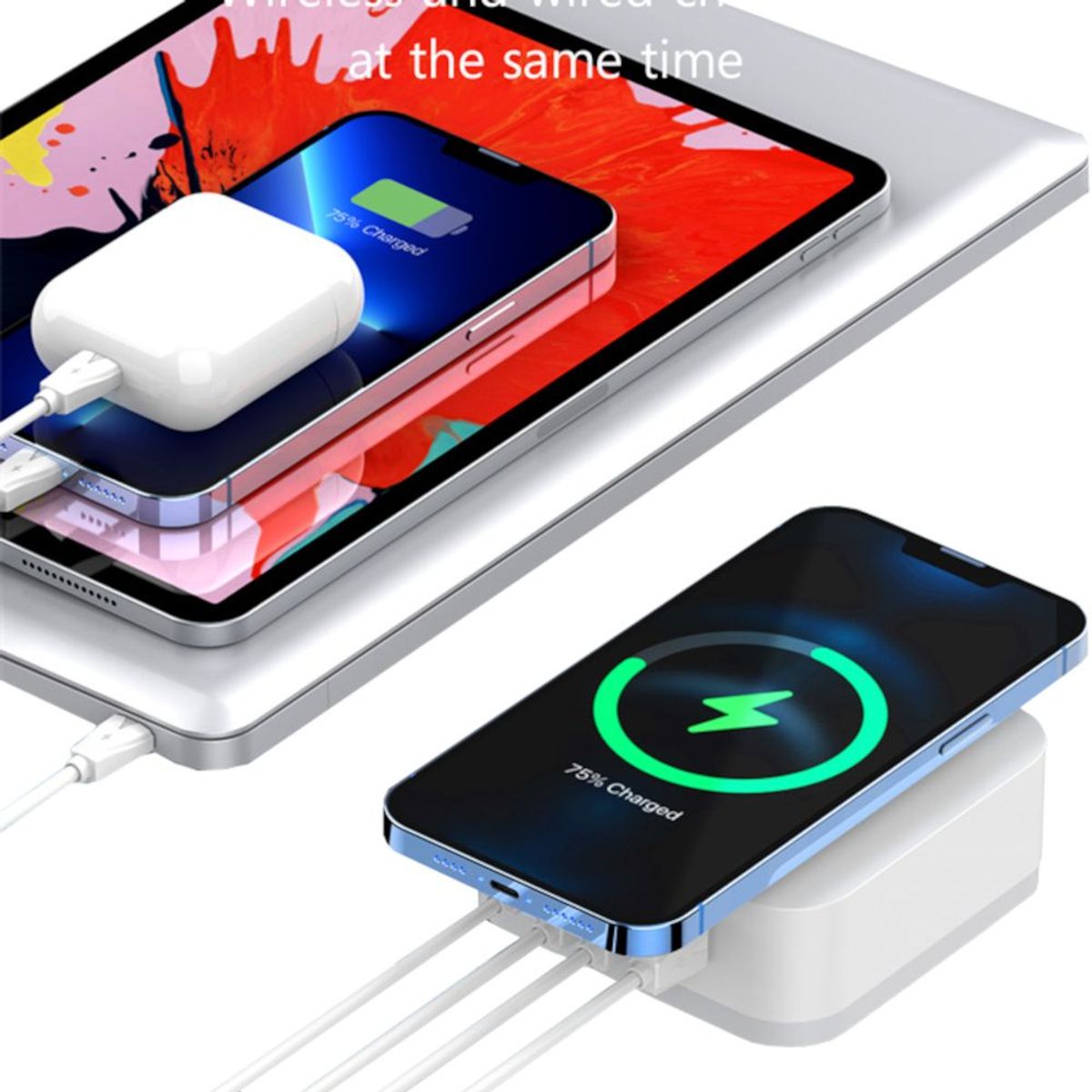 LDNIO - Cargador de 32W Carga Rápida AW004 Inalámbrica - 4 USB