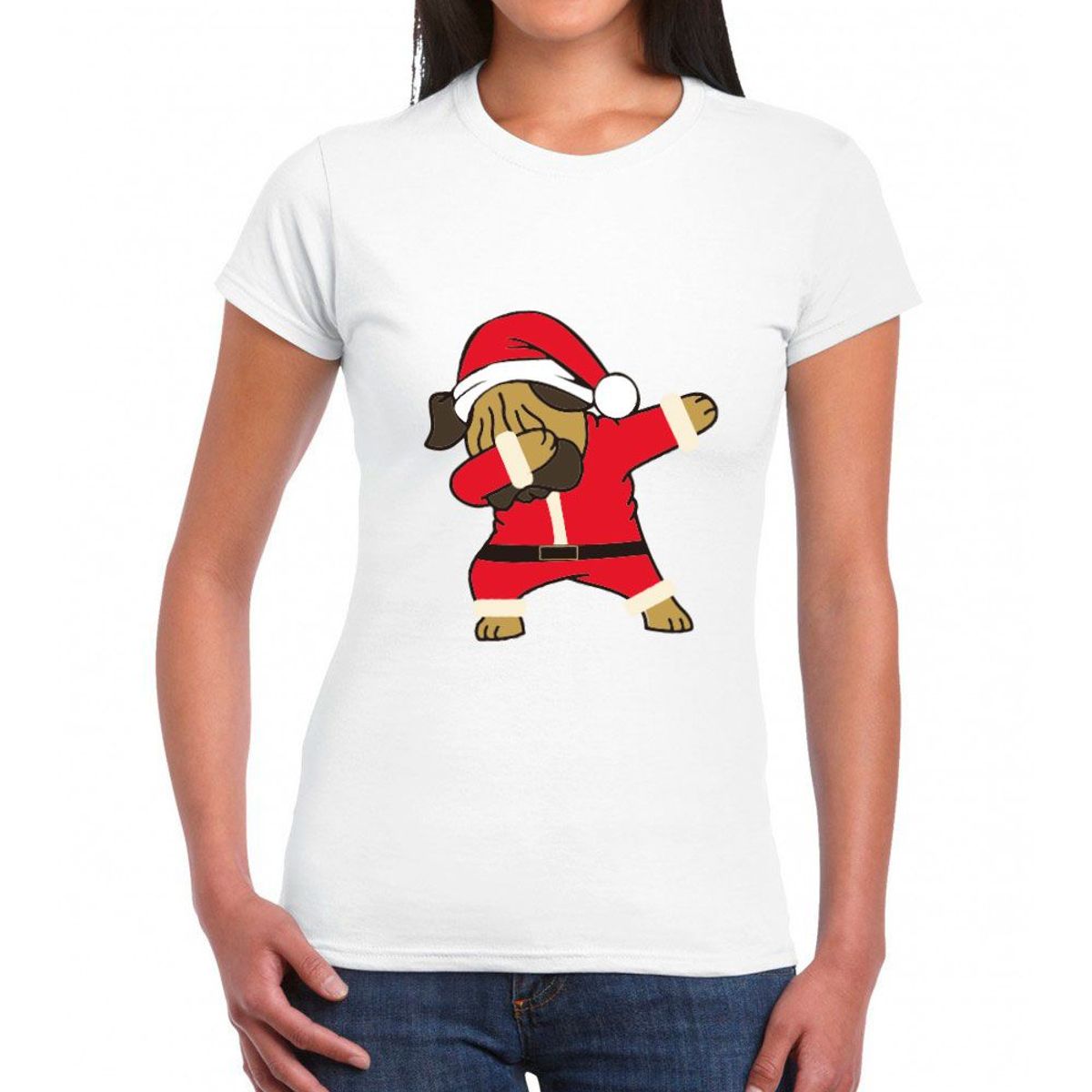 GENERICO - Polo Mujer Perrito Noel- Nathalie Love It - Blanco