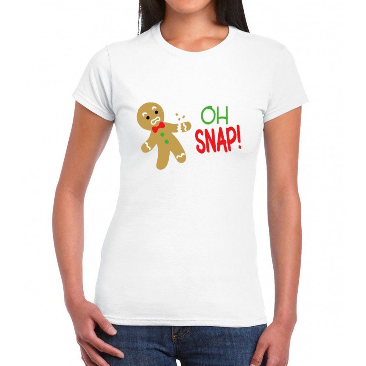 GENERICO - Polo Mujer Galleta de navidad - Blanco