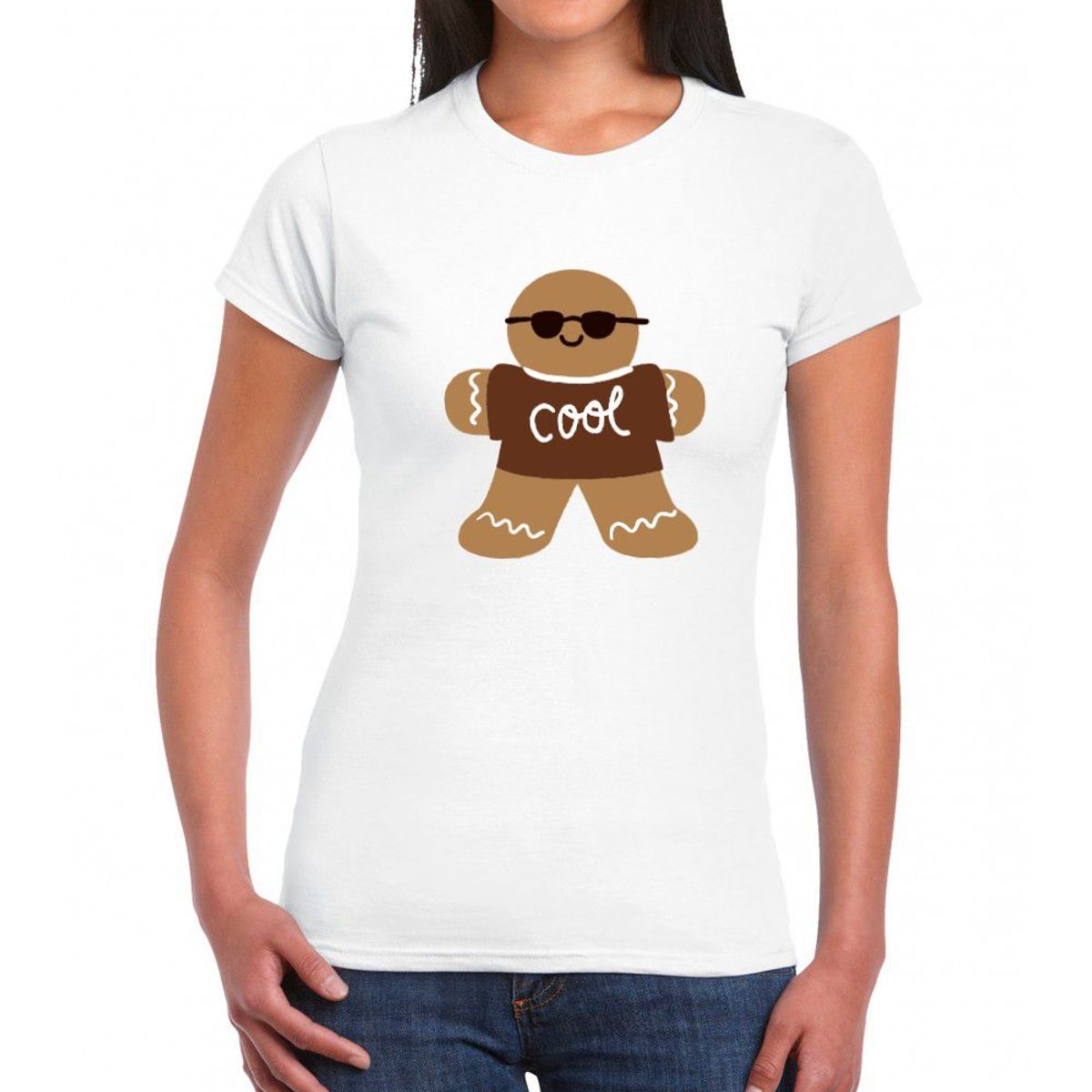 GENERICO - Polo Mujer Diseño galletita - Blanco