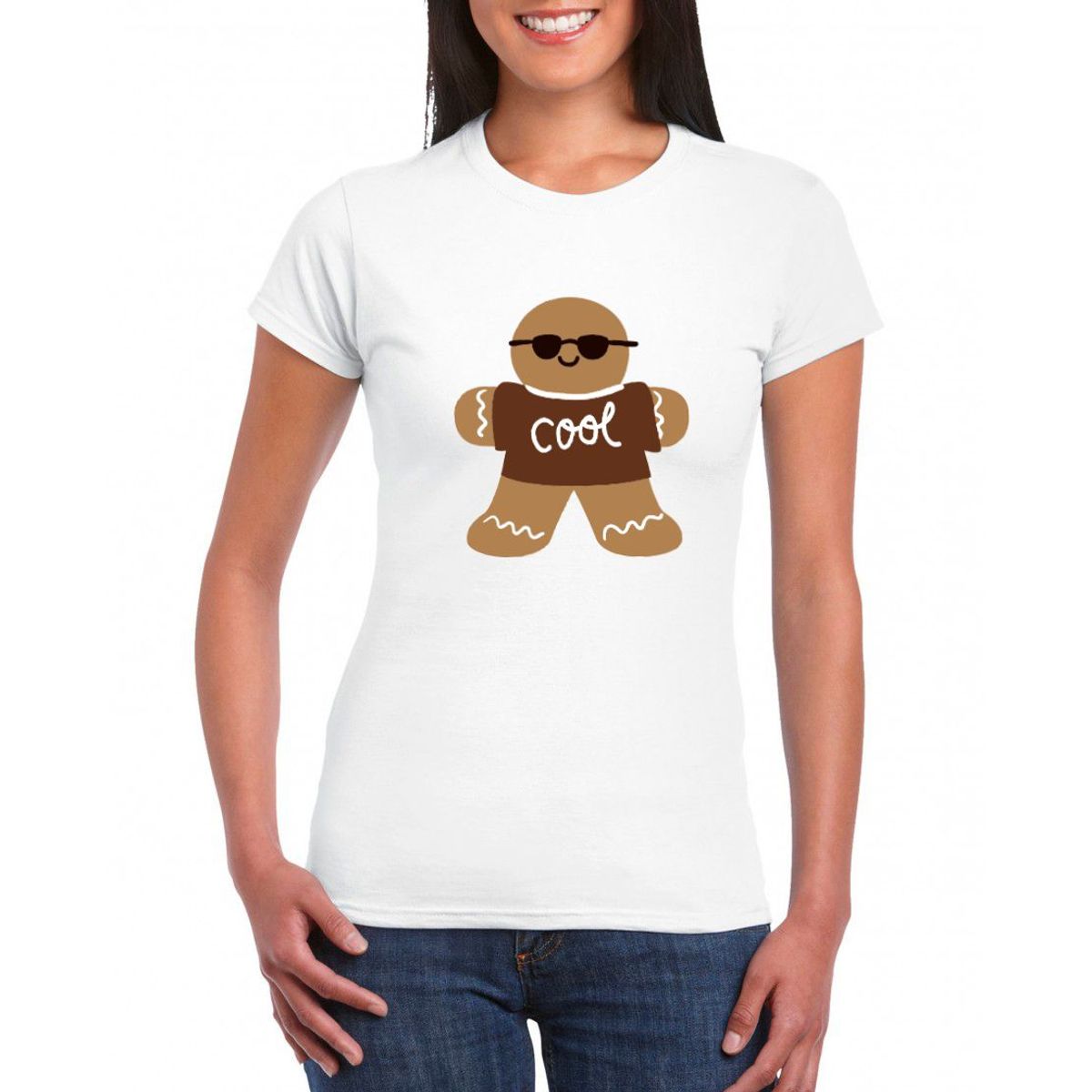 GENERICO - Polo Mujer Diseño galletita - Blanco