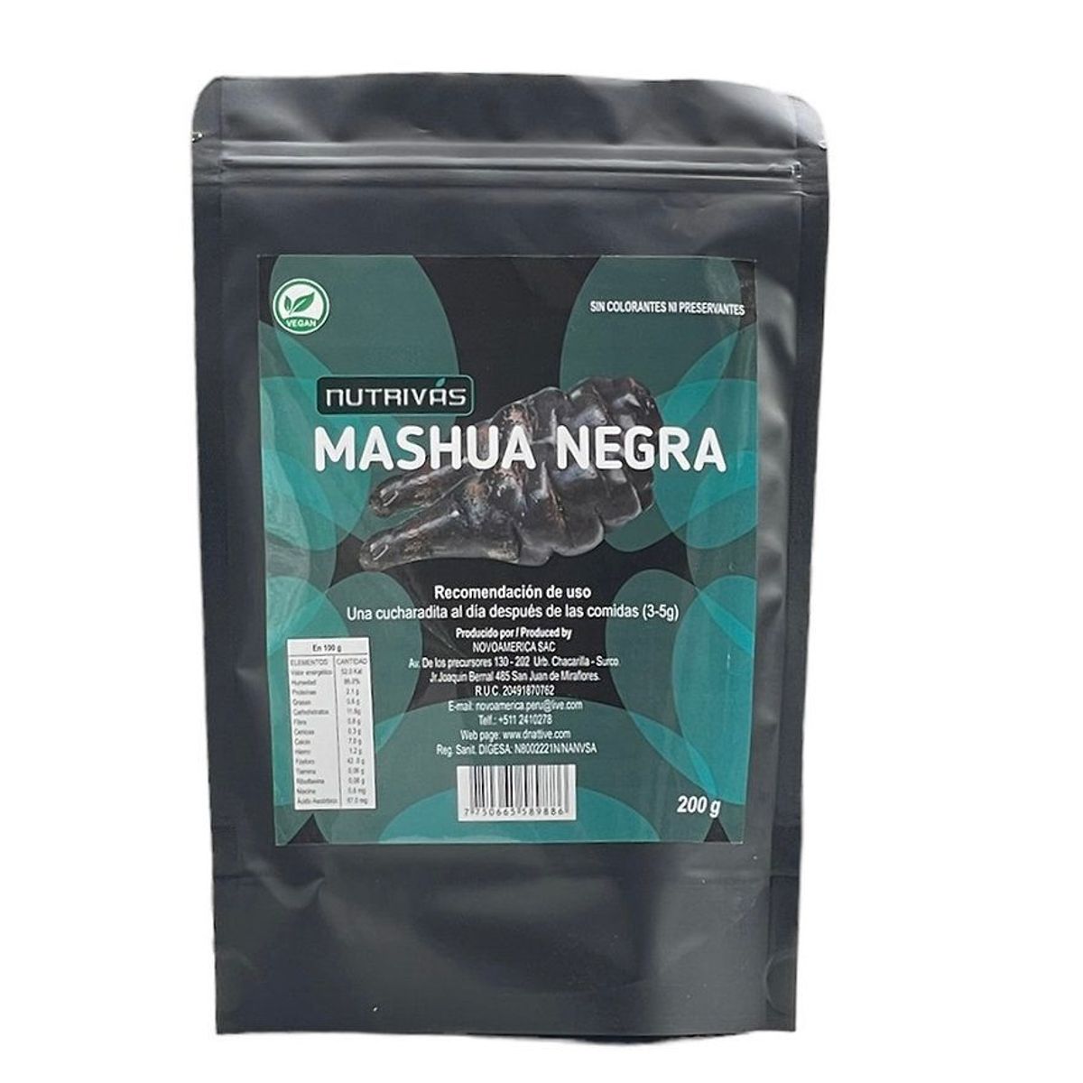 ECO ORIGEN - Harina de Mashua Negra x 200 g - Nutrivas