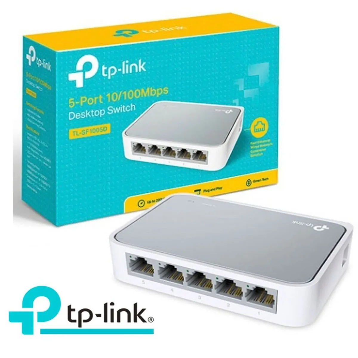 TP LINK - Switch TP-Link 5 puertos TL-SF1005D 10/100Mbps Blanco