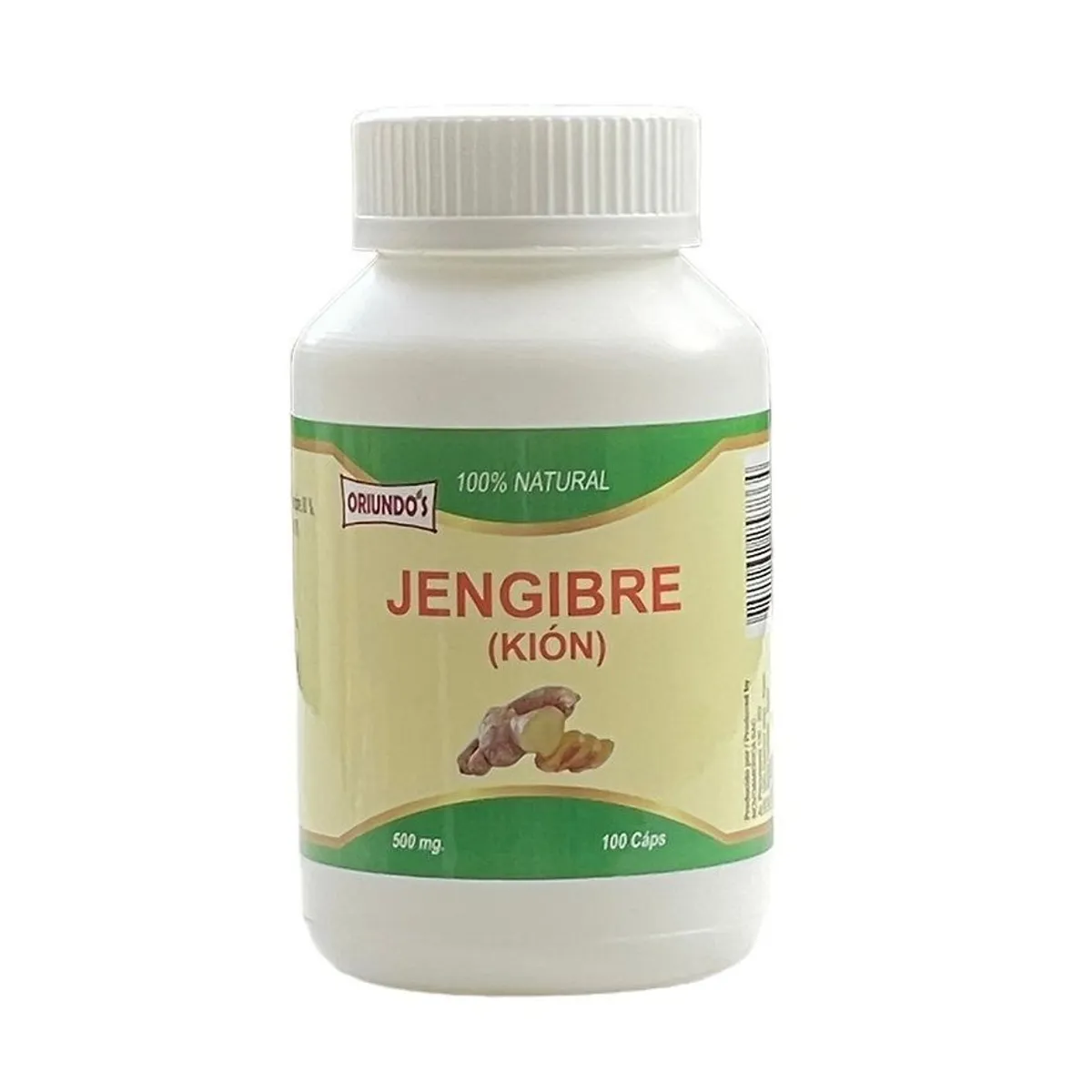 GENERICO - Jengibre en Cápsulas 100 u x 500 mg - Oriundo's