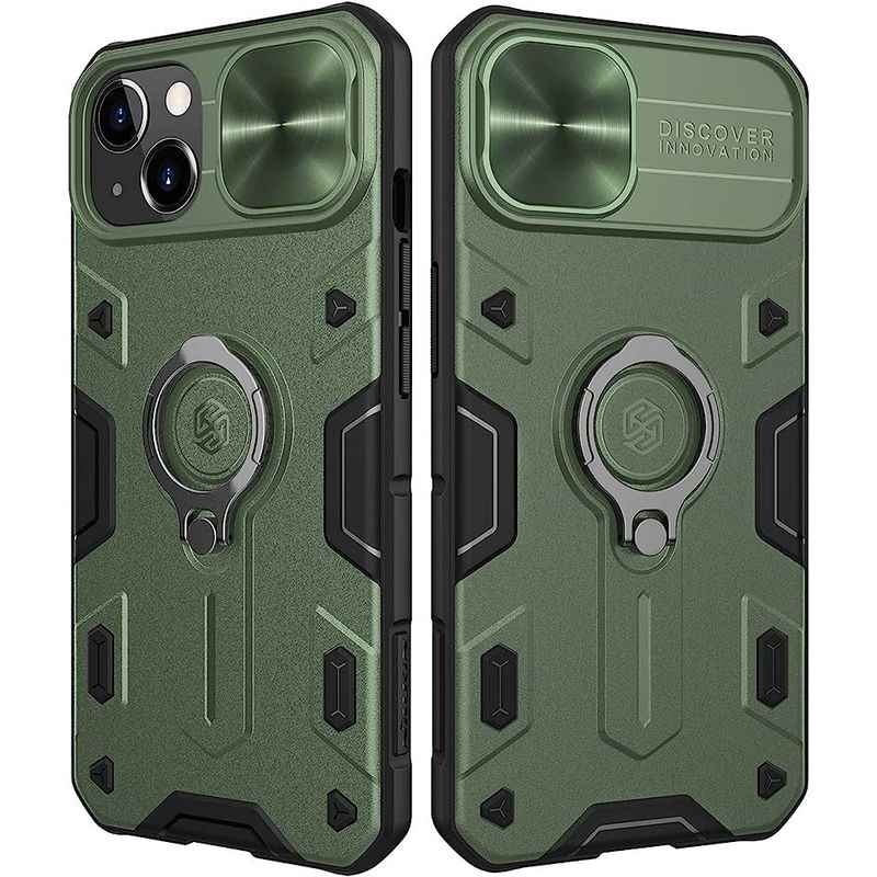 NILLKIN - Case o Funda Nillkin CamShield Armor para IPhone 13 - Verde