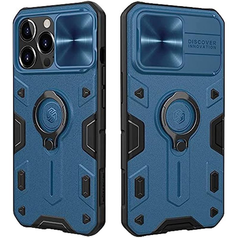 NILLKIN - Case o Funda Nillkin CamShield Armor para IPhone 13 Pro Max - Azul