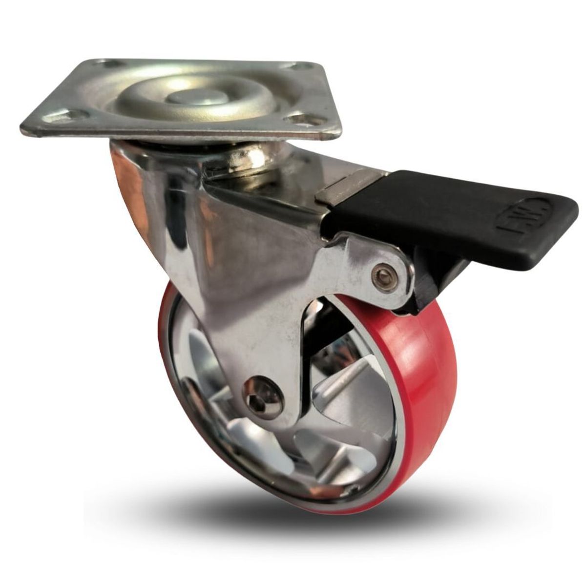 SERRATURE - GARRUCHA FRENO ROJA 75MM CARGA 45 KG