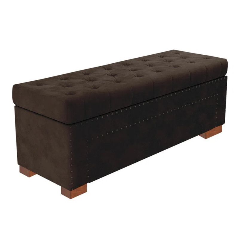 MAVISAC - Baul Rindo Mavisac Plaza Queen Color Chocolate - tela