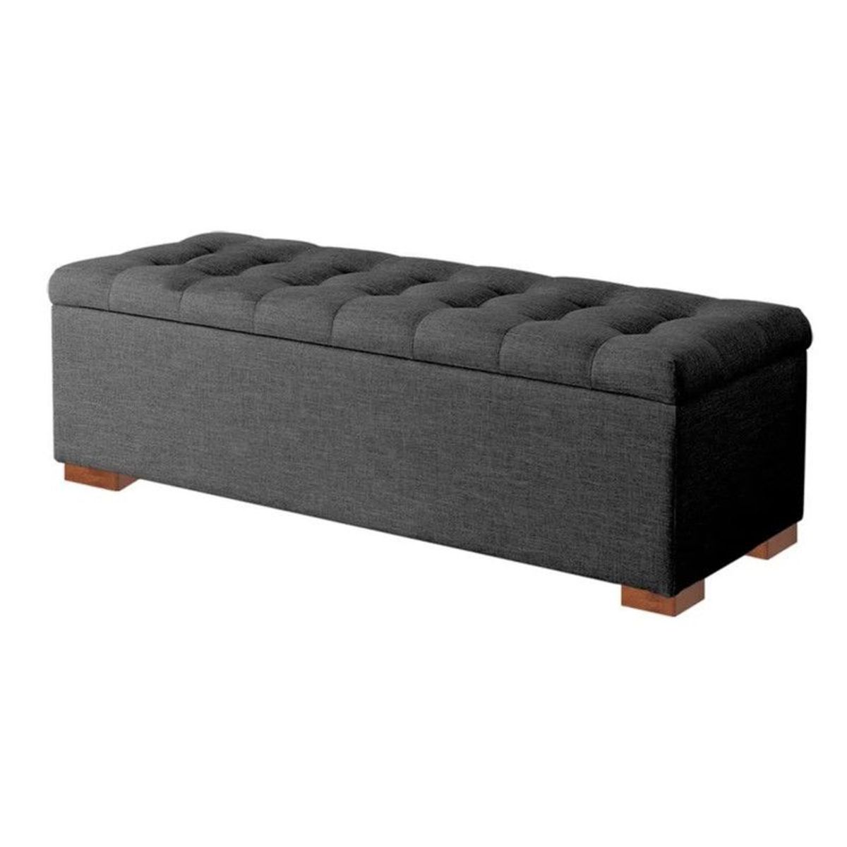 MAVISAC - Baul Evan Mavisac Plaza Queen Color Gris - Ultracuero