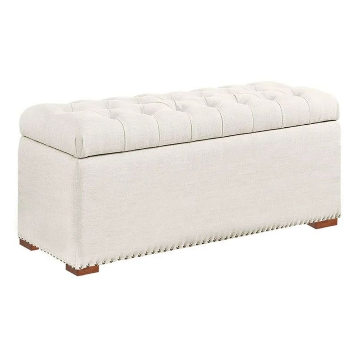 MAVISAC - Baul Diana Mavisac Plaza Queen Color Marfil - Ultracuero