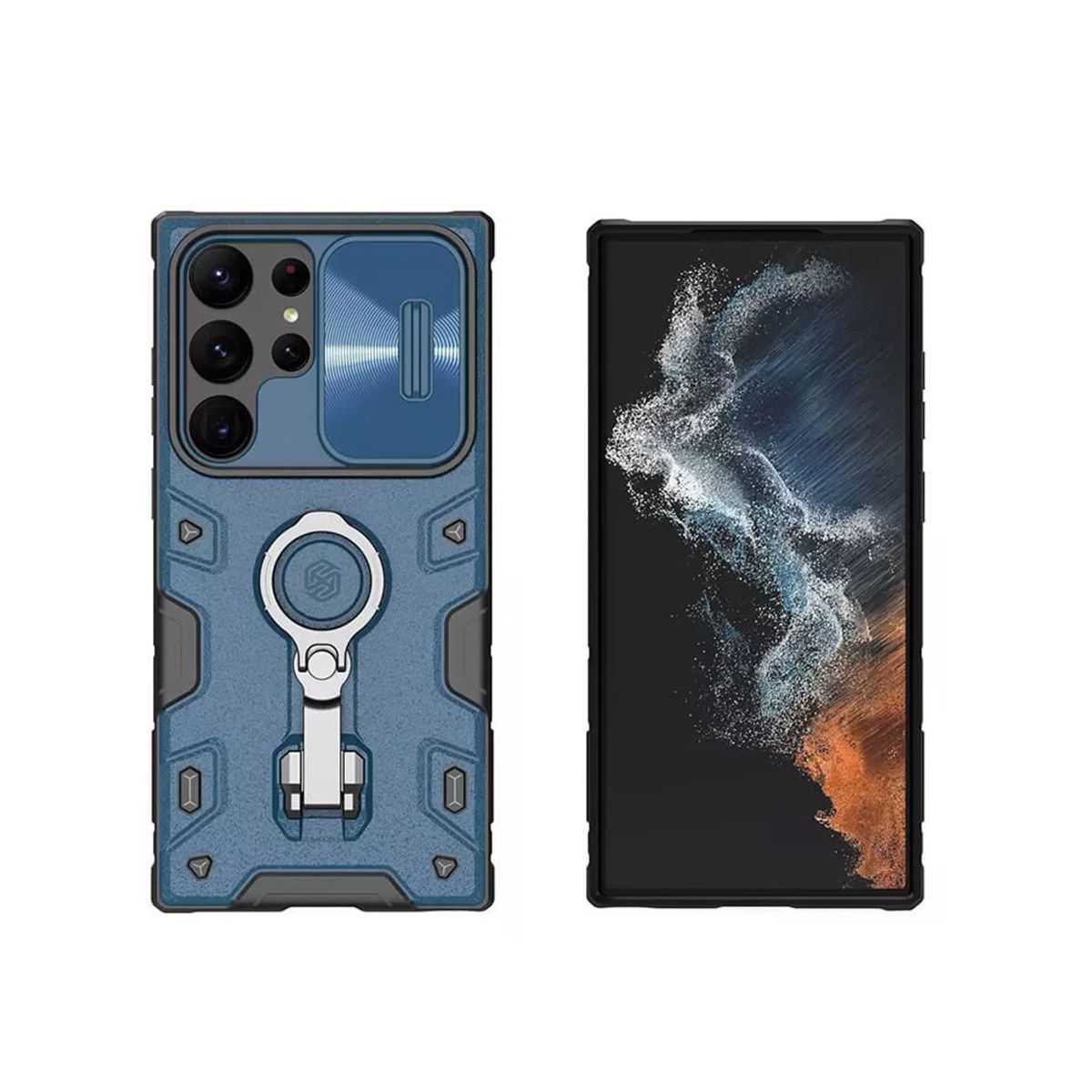 NILLKIN - Case Nillkin Camshield Armor Para Samsung Galaxy S23 Ultra Azul