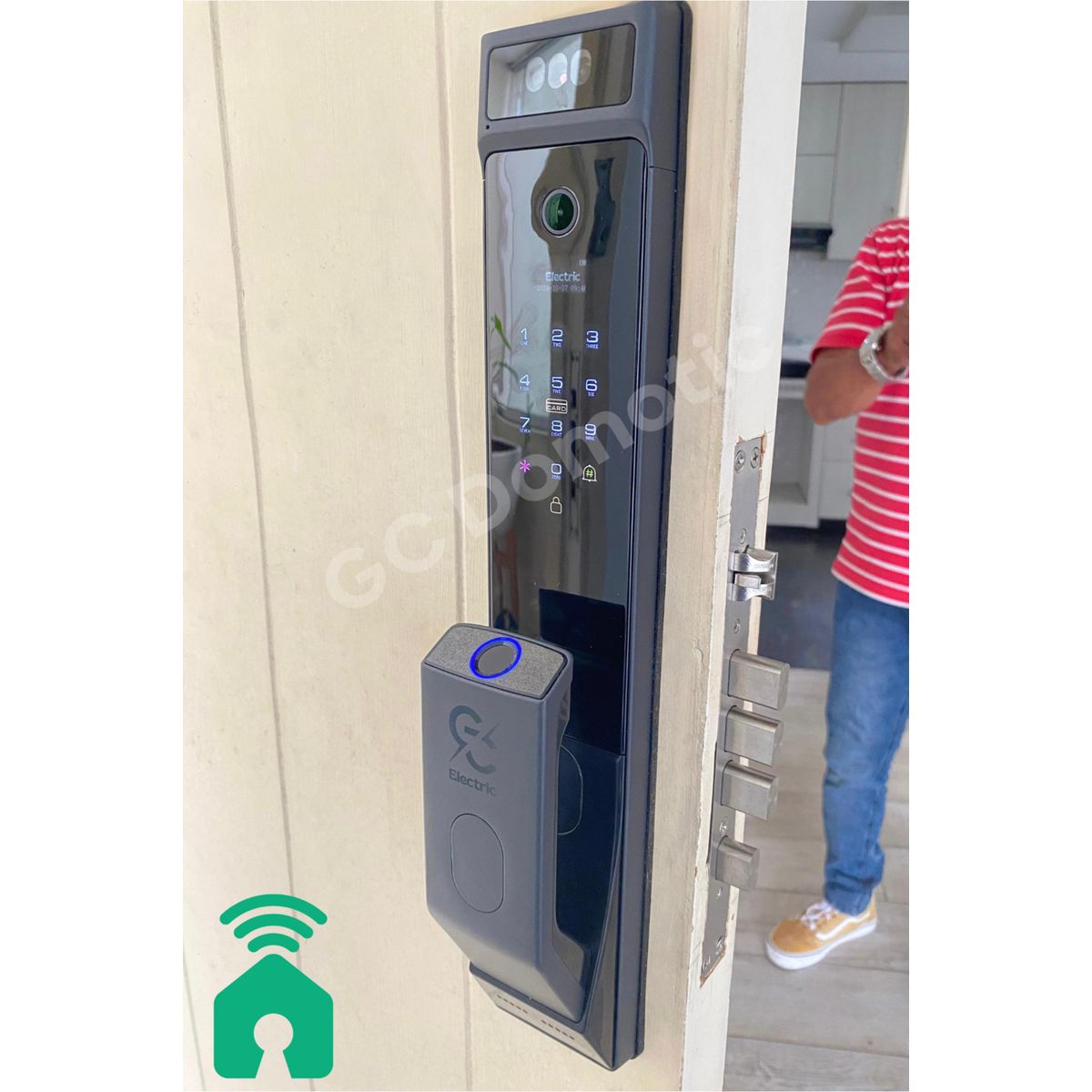 GENERICO - CERRADURA SMART CON 7 APERTURAS VIDEO PORTERO  COLOR NEGRO