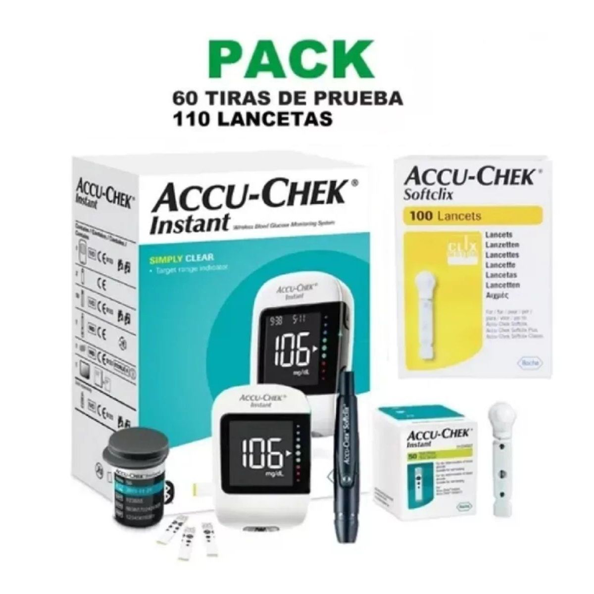 ACCU CHEK - GLUCOMETRO ACCU CHEK INSTANT DELUXE