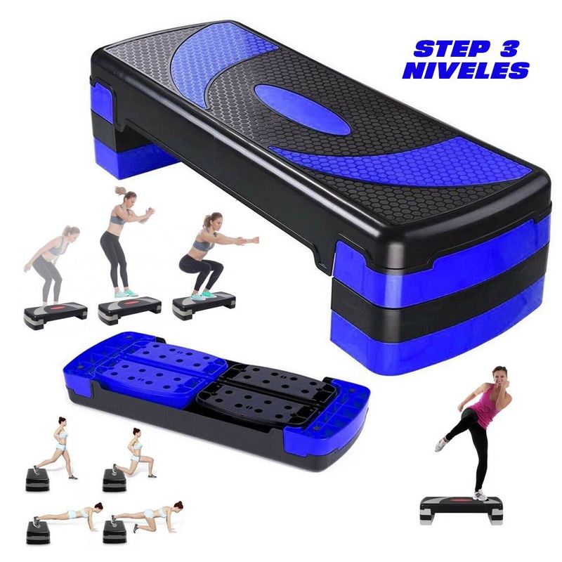GENERICO - Step aeróbicos 3 niveles antideslizantes
