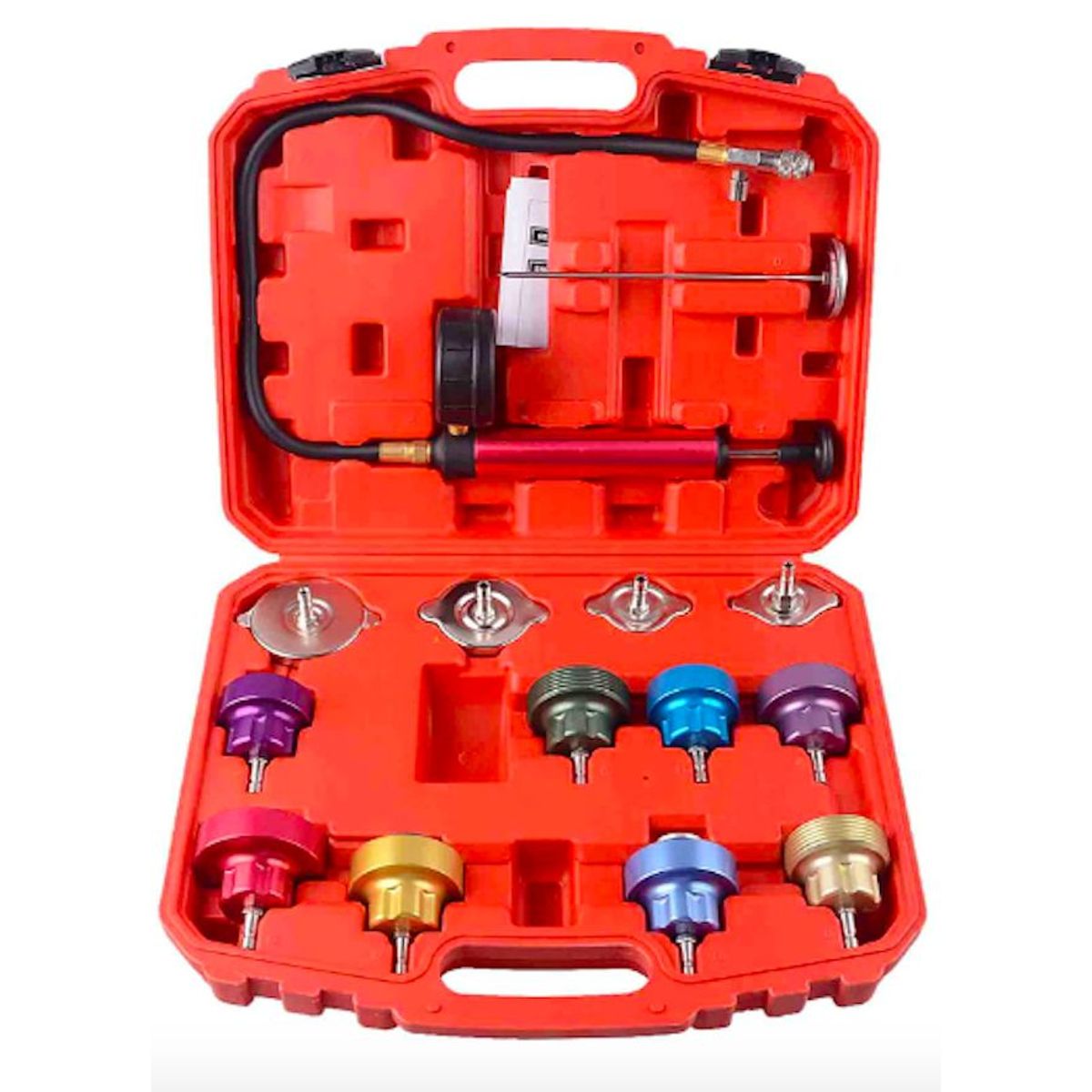GENERICO - KIT PROBADOR PRESIÓN RADIADORES 14PCS WORKTOOLS